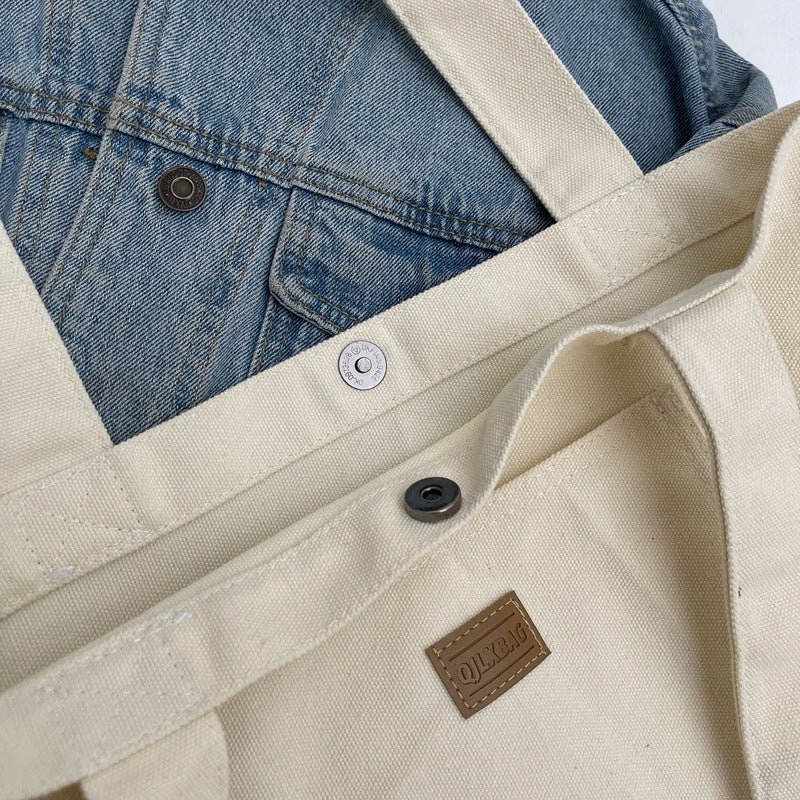 Casual One-shoulder Large Capacity Class Commuter Hand Carrying Canvas Bag